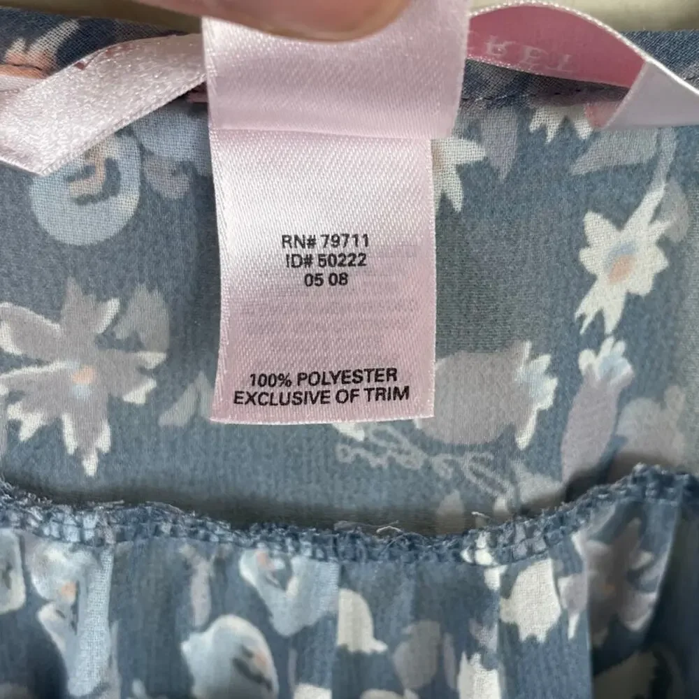 Victoria's Secret Angels XS Top Babydoll Floral Sheer Coquette Feminine Y2K - Picture 10 of 11